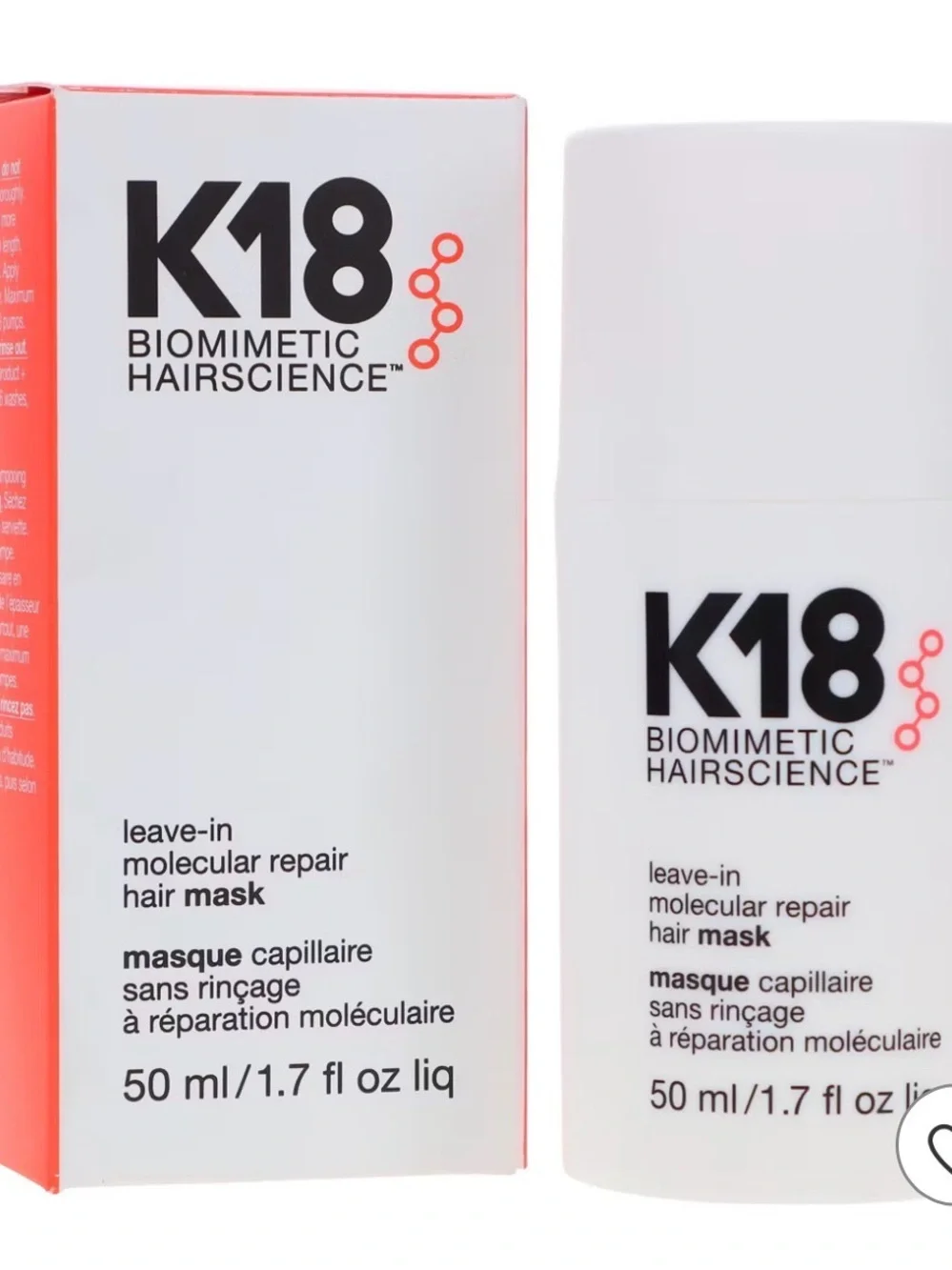 K18 Biomimetic Hairscience Leave-In Molecular Repair Conditioner - White